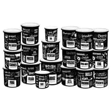 Kit 19 Potes de Mantimentos Herméticos para Cozinha - Linha PB Frases COMPLETA