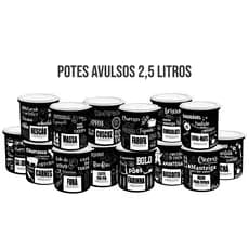 Kit de 6 Potes Avulsos 2,5 Litros Linha PB Frases