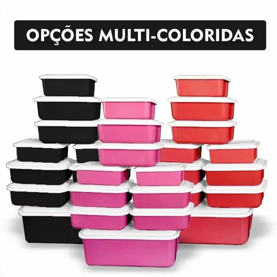 Kit 10 Potes Herméticos para Cozinha Freezer