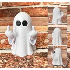 Fantasminha "Sincero" Anti-Estresse – Estatua Enfeite de Mesa