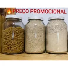 Kit 3 Potes de Vidro 3L com Tampa | Pote para Mantimentos | Organizador de Cozinha | Oferta com Pequenos Riscos