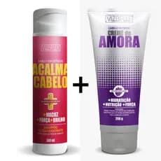 Creme de Amora + Shampoo Acalma Cabelo Vizbelle