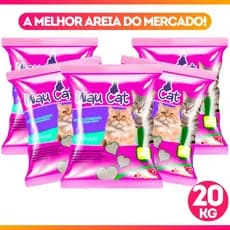 Pacotes de Areia Sanitária Antiodor Tira Cheiro Miaucat Gatos Tradicional 100% Natural
