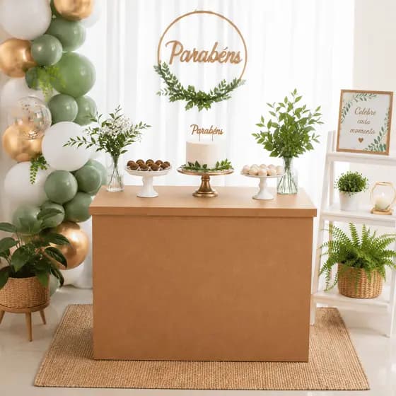 Mesa Fake Lisa Desmontável MDF | Decoração Festa Provençal e Eventos