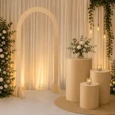 Kit Arco Romano com Cilindros MDF Decoração Festa Aniversário Painel Completo