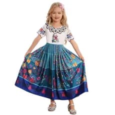 Vestido Infantil Menina Fantasia Princesa Fada Borboleta Criança Festa Colorido Desenho Dança Kit