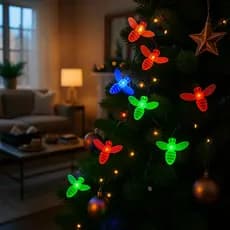 Pisca Pisca Natal Árvore Natal 3 Metros Colorido Folhagem Luz Led Festa Papai Noel Cordão Painel