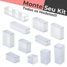 Caixa Organizadora de Acrílico Linha Module Paramount Multiuso - MONTE SEU KIT