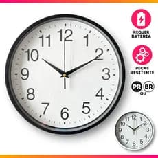 Relógio de Parede Cozinha Silencioso Moderno Decorativo Quarto Sala Escritório Preto ou Branco