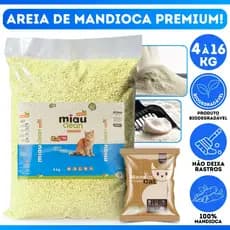 Areia MandioCat Biodegradável *4 à 16* Kg - Mandioca - Grãos Finos - MEGA OFERTA
