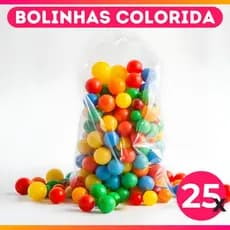 Bolinhas Coloridas Para Piscina Kit 25 Unidades Qualidade Premium Não Amassa - Cores Vivas