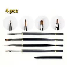 Kit 4 Un Pincel Para Alongamento De Unhas