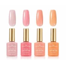 Kit 4 Esmaltes em Gel Fundo Realista Fada Color  Led Uv 10ml Cores Perfeitas Para Unhas Alongadas Postiças Realista
