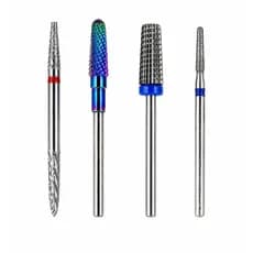 Kit 4 Broca Super Tungstênio Metal Para Unhas Lixadeira Profissional Alta Durabilidade