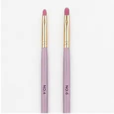 Kit 2 Pincel Lingua de Gato Nº 2 e 4 Profissionais para Unhas Gel Nail Art