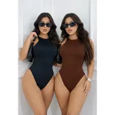 Body Feminino Suplex Regata Básica com Forro Duplo | Confortável | Casual | Várias Cores