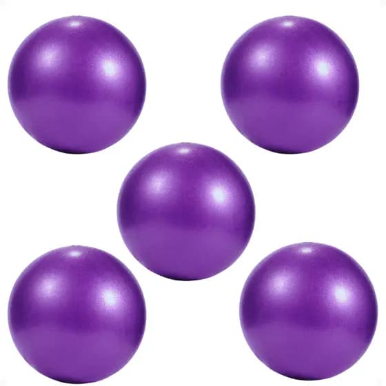 Kit 5 Bola Pilates Yoga 25 cm Ginástica Suíça AntiEstouro Fisioterapia Yoga Cross Treino Alongamento