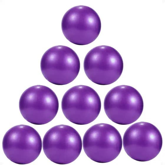 Kit 10 Bola Pilates Pequena Fisioterapia Ioga Idoso Gestante Mini Overball 25cm Yoga Fisio Funcional