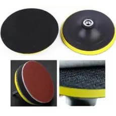 Suporte de boina para lixa com base aderente 125mm com adaptador para furadeira.