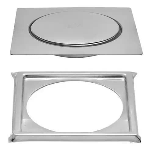 Ralo Click Up Inteligente 15x1cm Cromado Inox Banheiro Veda Cheiro