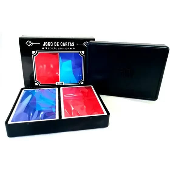Jogo Baralho cartas Vision Nylon profissional Impermeável Naipe Grande Truco, Presidente, Buraco, Cacheta, Burro, Poquer, Sueca, Tranca e Black Jack