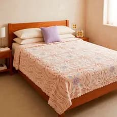 Colcha Aveludada Aconchego Solitudine 2,20m x 2,40m Bege