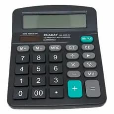 Calculadora Mesa Escritório Número Display Grande 12 Dígitos Cor Preto
