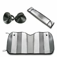 Protetor Solar Reforçado para Para-brisa Quebra Sol Universal Dobrável em Alumínio MaleáveL 1,30 x 60 cm