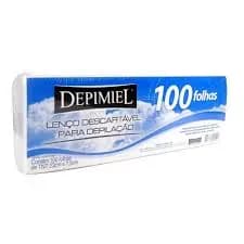 Lenço Para Depilação Depimiel Com 100 Folhas (Tipo falso tecido)