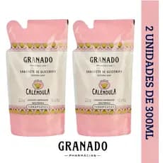 Kit 2 Refil Sabonete Líquido Granado de Glicerina Calêndula 300ml