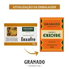 Sabonete Enxofre Granado Em Barra 90g Original Antiacne Base Vegetal Controle de Oleosidade