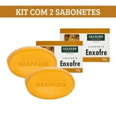 Kit 2 Sabonete Enxofre Granado Em Barra 90g Original Antiacne Base Vegetal Controle de Oleosidade