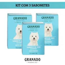 Kit 3 Sabonete de Coco Granado Linha Pet Em barra 100g