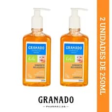 Kit 2 Sabonete Líquido Granado Bebê Glicerina Camomila 250ml
