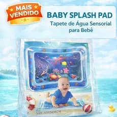 Tapete Infantil de Água Sensorial para Bebê Inflável Almofada Menino e Menina Criança - Educativo Refrescante Divertido