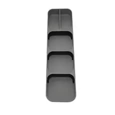 Organizador de Facas para Gaveta  39,6 x 11x5, 5cm Cinza Possui compartimentos separados para talheres de mesa