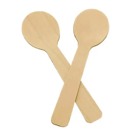 Kit Colher de madeira- Talher Descartável 10 Cm 100 unidades