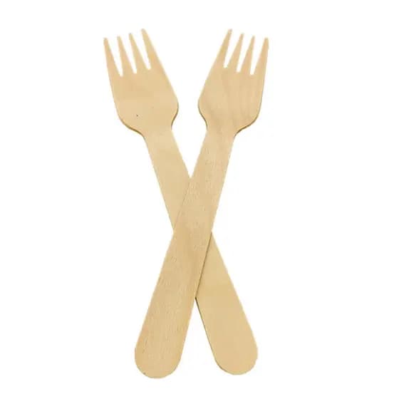 Garfo Madeira-Talher Descartável Ecológico-16 Cm 25 unidades 100% biodegradáveis