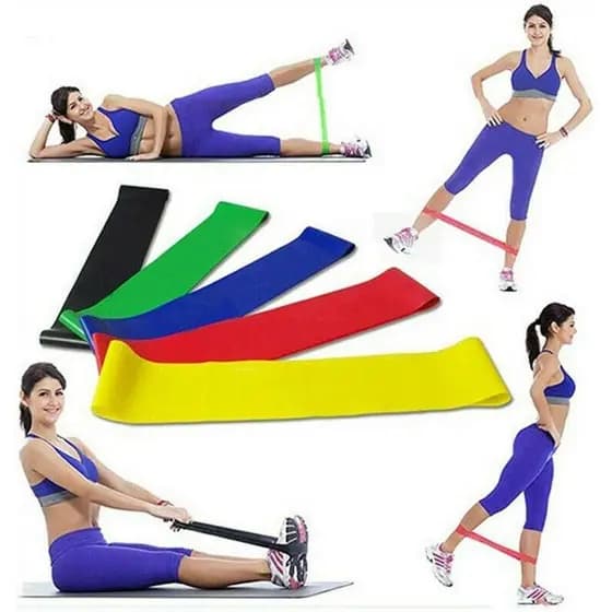 Kit 5 Bandas Elásticas Academia-Treino -Fisio