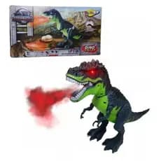 Dinossauro Rex Solta Fumaça Anda Emite Som De Rugido E Luz