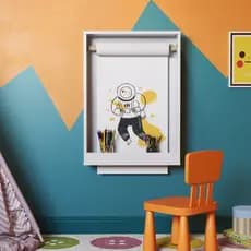 Lousa Infantil Para Desenho Painel De Criação Com Rolo De Papel Incluso