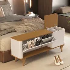 Sapateira Decorativa Quarto Closet Com Baú Organizadora