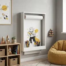 Lousa Infantil Para Desenho Com Rolo De Papel Painel Criação Diversão