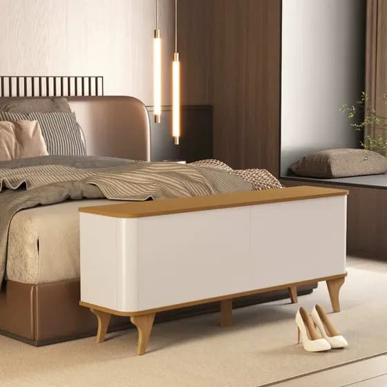 Baú Multiuso Banco Recamier Decoração Quarto Closet Sala
