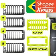 Pentes 1mm 3mm 5mm Para Barbeador Elétrico Philips Oneblade Compativel com diversos modelos Marca Padie