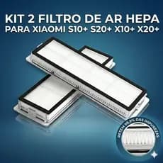 Kit 2 Filtros de Ar HEPA para Robô Xiaomi S10+ S20+ X10 X10+ X20+ - Compatível