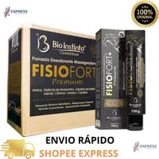 Kit 12 Unidades Pomada Fisio Fort Premium Massageadora 150g Dores musculares Alivio Bio Instinto