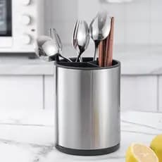 Escorredor Porta Talher com Dreno Inox Moderno
