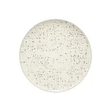 Prato Sobremesa Oxford Flat Chuvisco 20 cm em Cerâmica Decorada