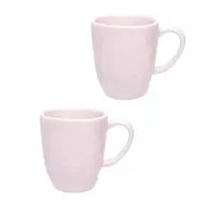 Conjunto Jogo 2 Canecas Xícaras Porcelana Oxford Ryo Pink Sand 260 ml